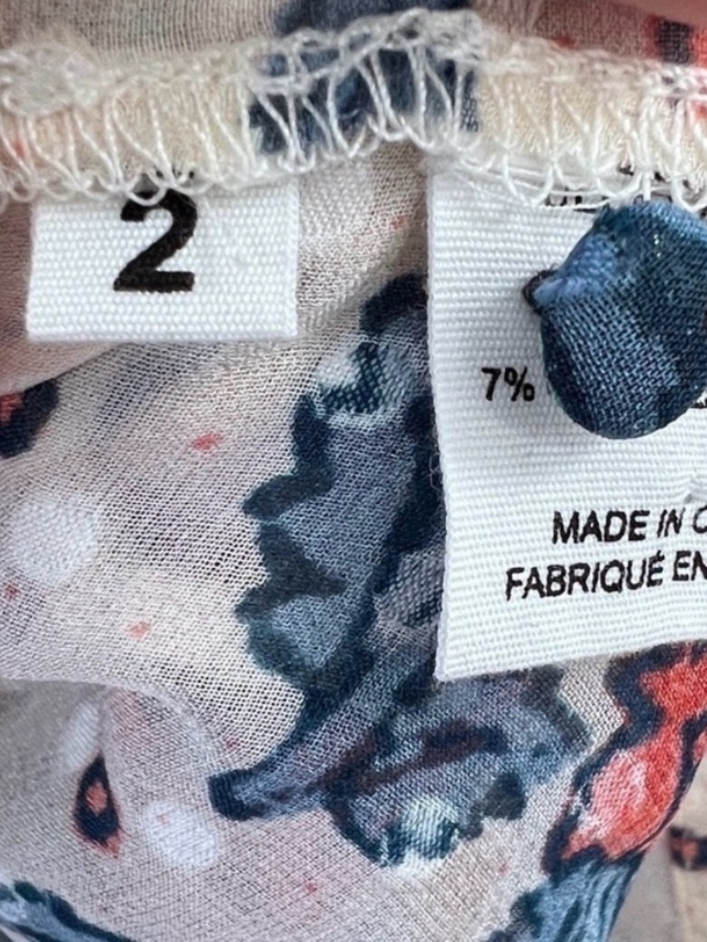 Ulla Johnson Floral Ruffle Blouse Size 2 Boho Romantic Top - Picture 7 of 9